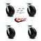 Service Caster 8 Inch Polyolefin Swivel Caster Set with Ball Bearing and Swivel Lock SCC SCC-30CS820-POB-BSL-4 - alternate 6